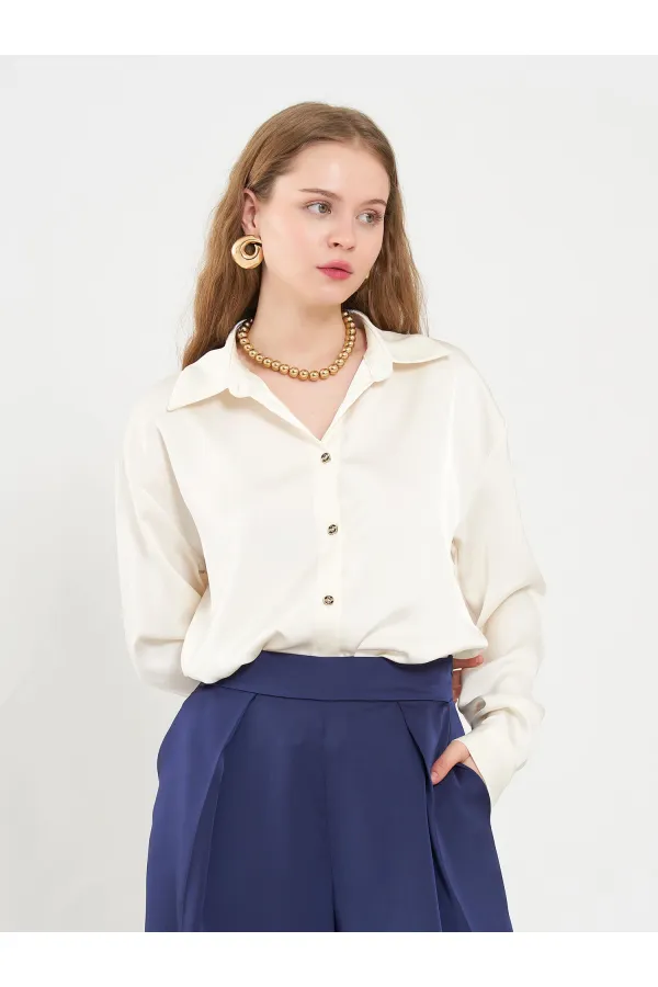 080771 Basic Satin Shirt