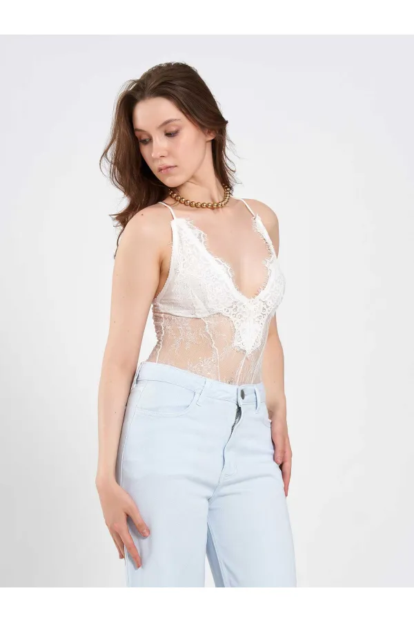 071914 Lace Back Cross Strap Bodysuit 071914 Lace Back Cross Strap Bodysuit