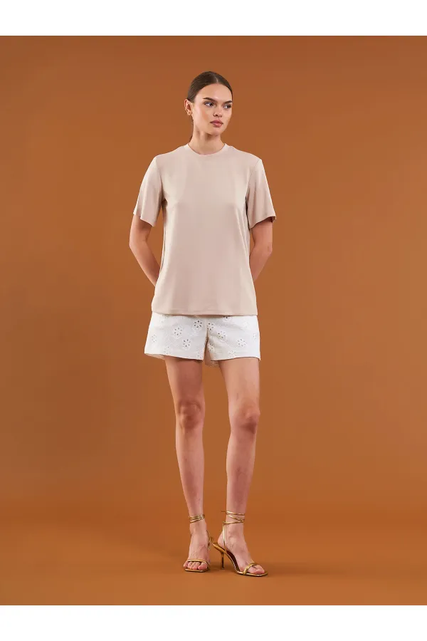 T-shirt oversize à col rond 050733