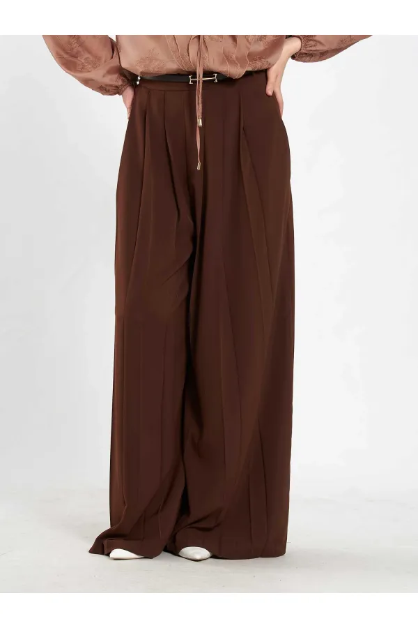 031676 Pleated Loose Fit Belted Trousers 031676 Pleated Loose Fit Belted Trousers