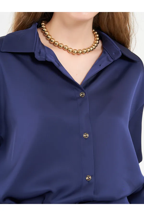 080771 Basic Satin Shirt