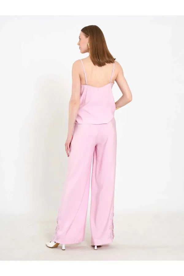 220657 Lace Detail Top and Bottom Set