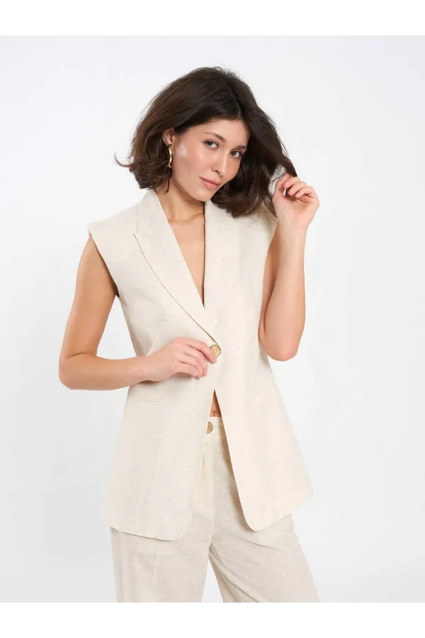 Gilet matelassé à un bouton 120736