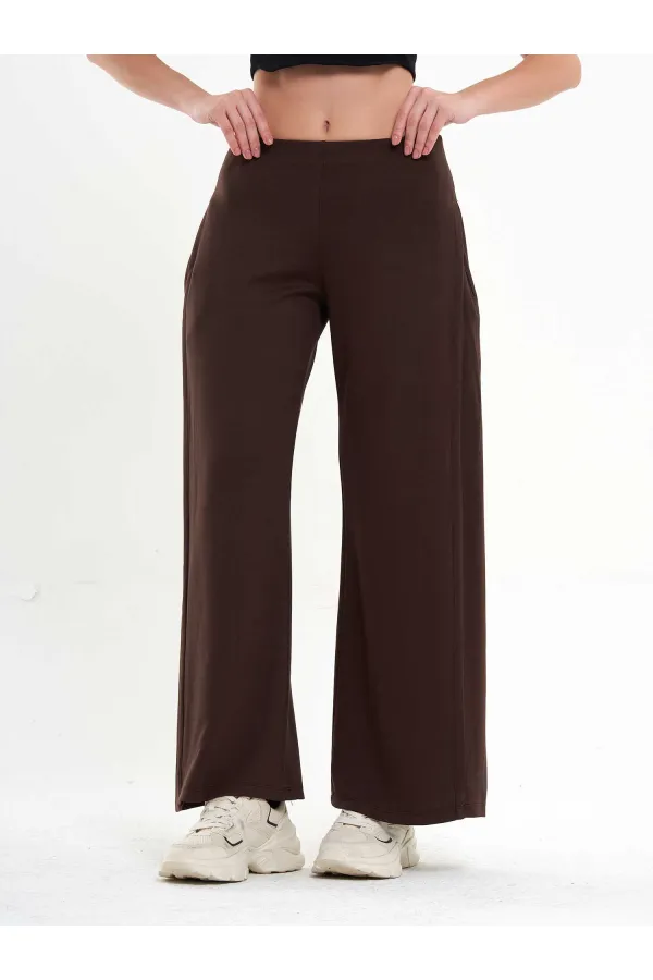 031595 Wide Leg Trousers with Side Pleats