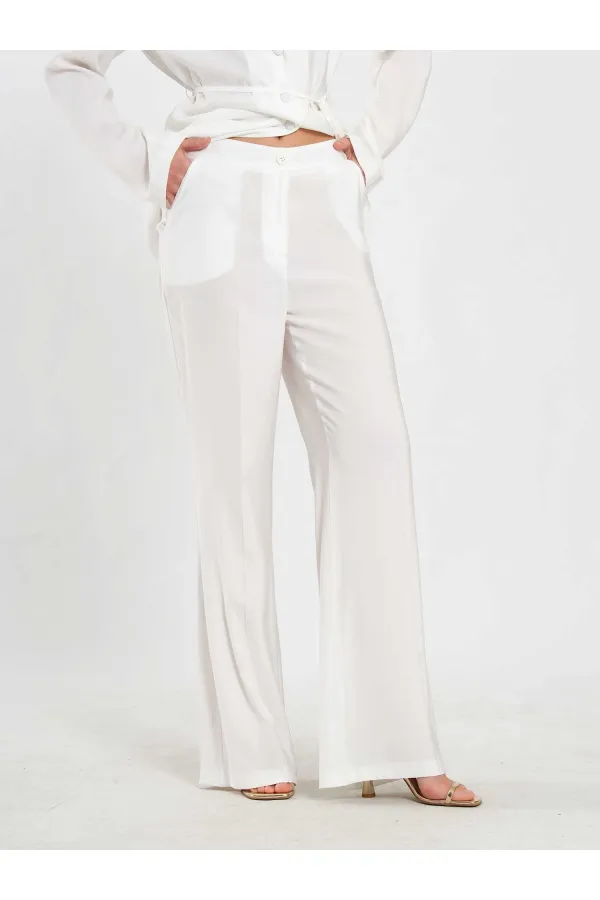 Pantalon à ceinture droite 031663