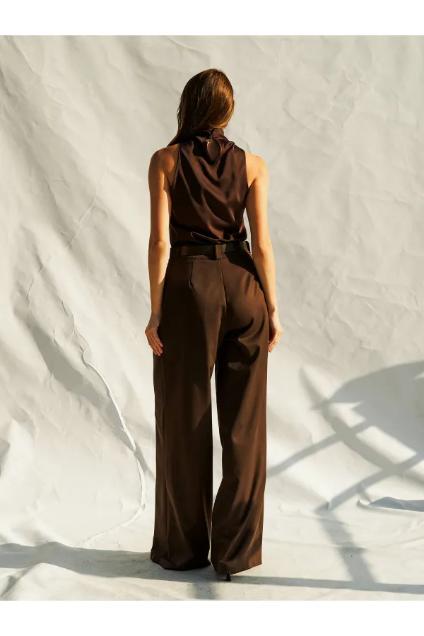 071773 Buckled Satin Blouse 071773 Buckled Satin Blouse