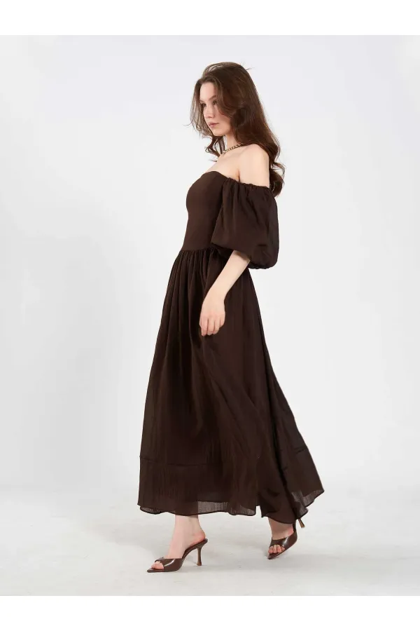 111736 Balloon Sleeve Cotton Dress 111736 Balloon Sleeve Cotton Dress