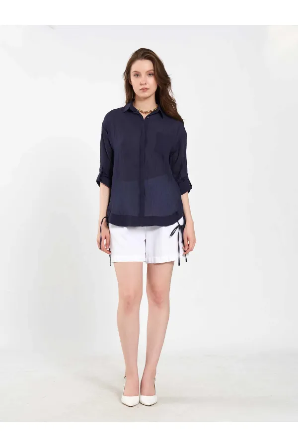 080825 Cotton Shirt with Hem 080825 Cotton Shirt with Hem