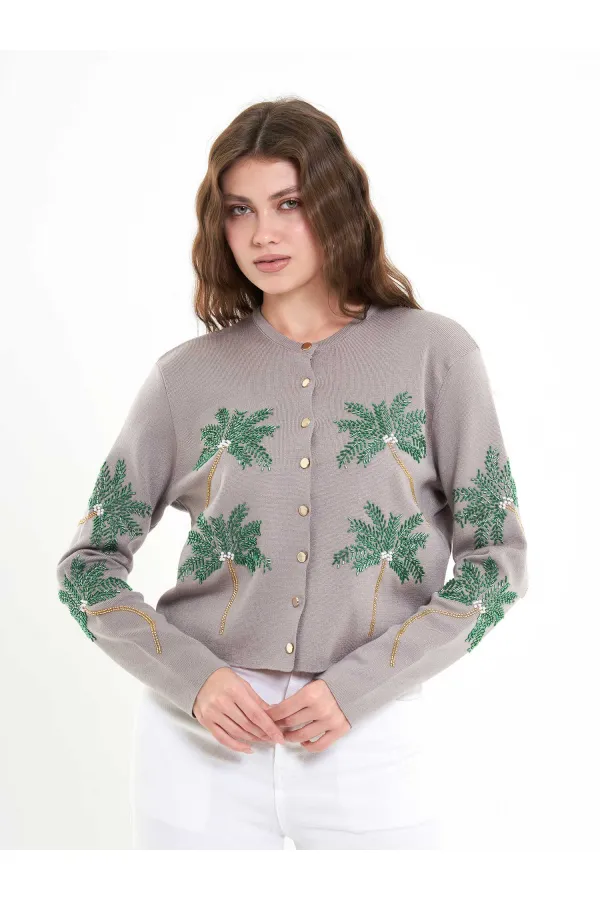 150525 Palmiye Boncuklu Hırka