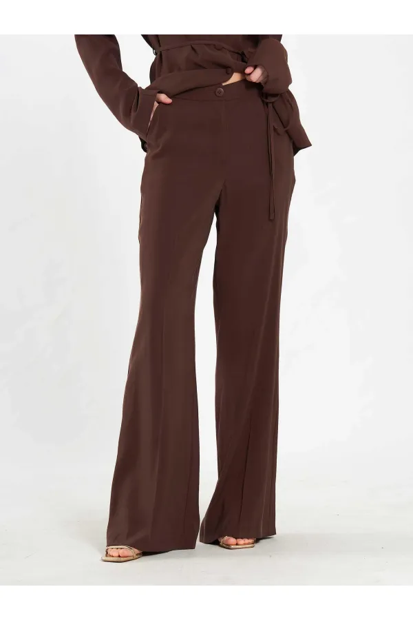 Pantalon à ceinture droite 031663