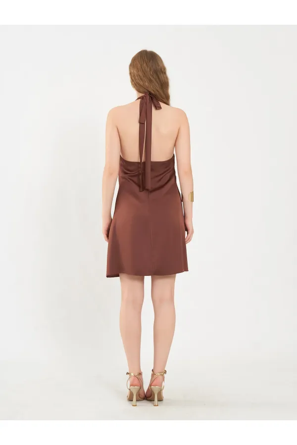 111644 Front Buckle Mini Dress