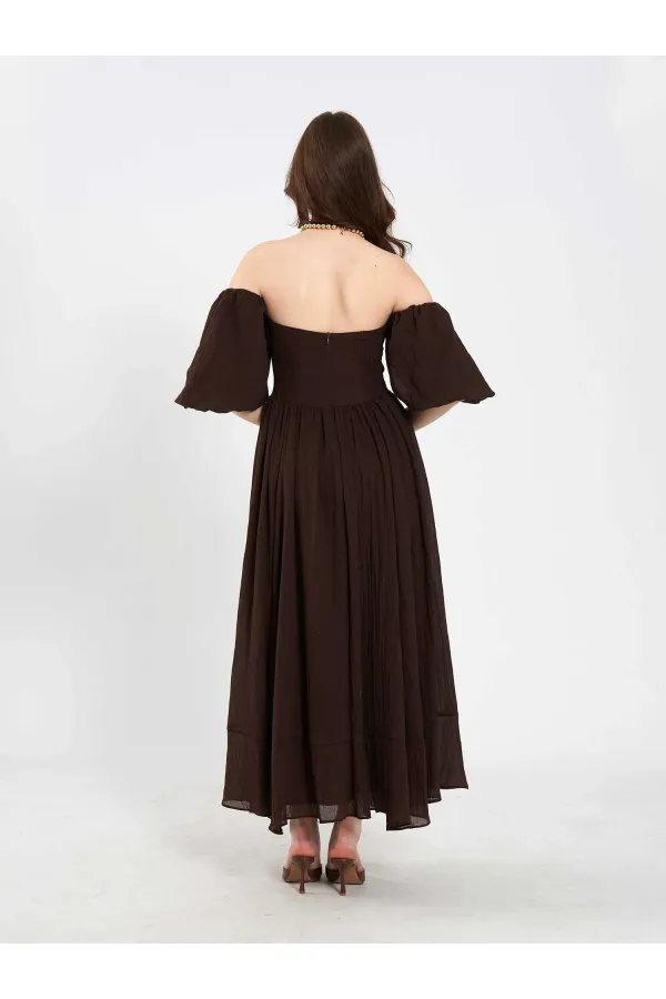 111736 Balloon Sleeve Cotton Dress 111736 Balloon Sleeve Cotton Dress