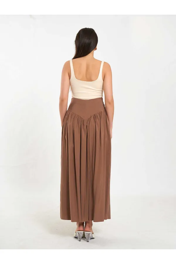 Jupe longue boutonnée sur le devant, style corset, référence 041171