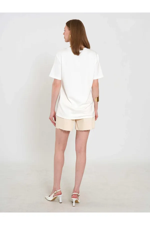 050736 V-Neck Knitted T-Shirt