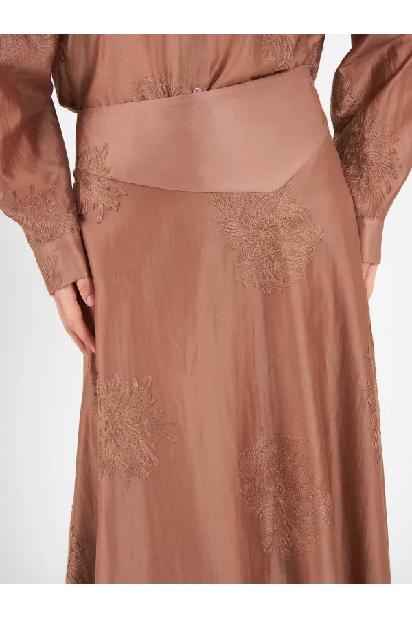 041192 Volanlı Midi Etek