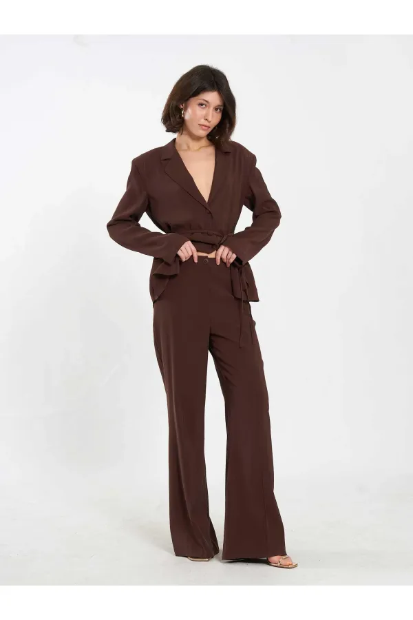 Pantalon à ceinture droite 031663