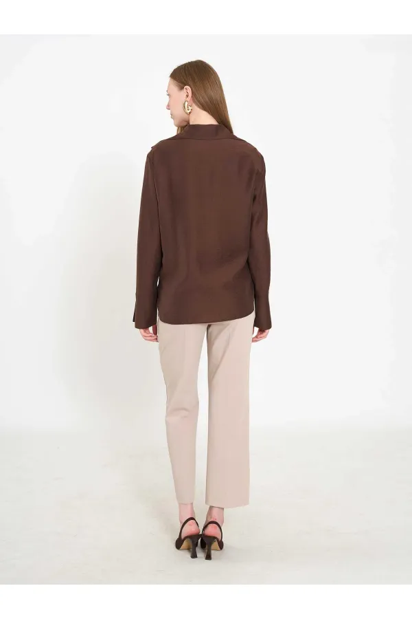 080820 Tencel Shirt with Lace Details