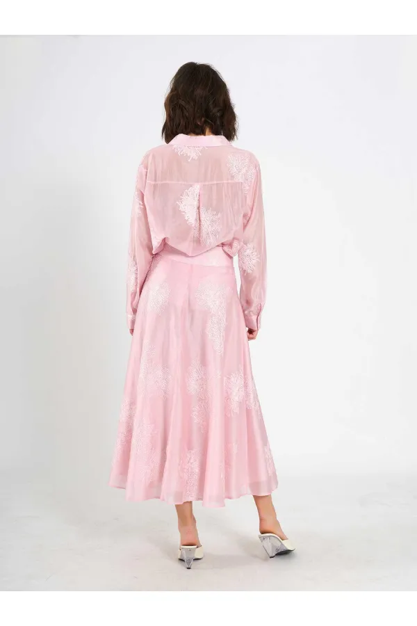 041192 Volanlı Midi Etek