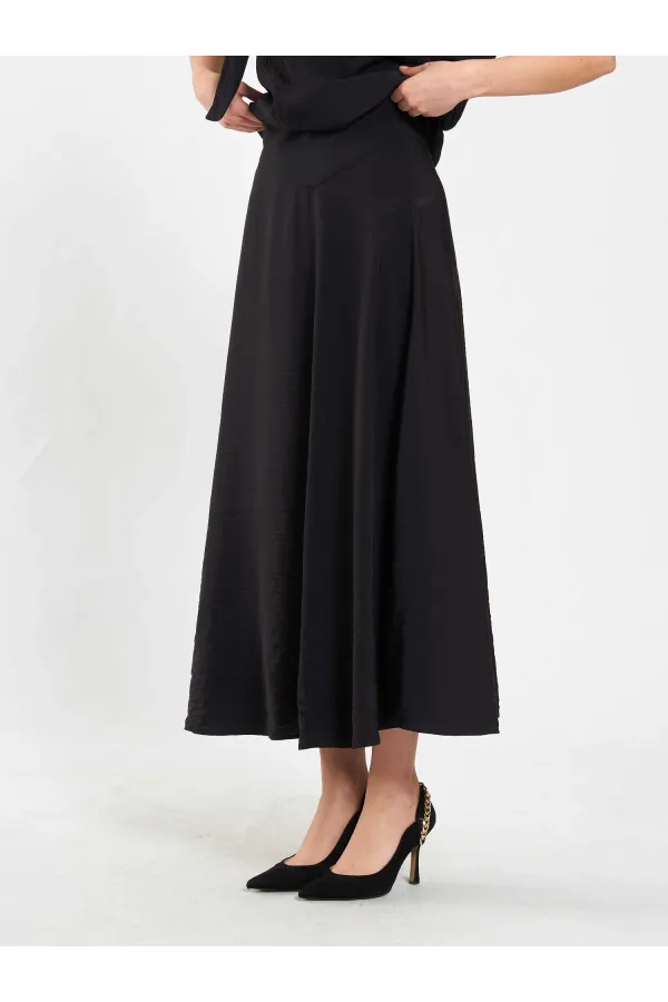 Jupe midi à volants 041162