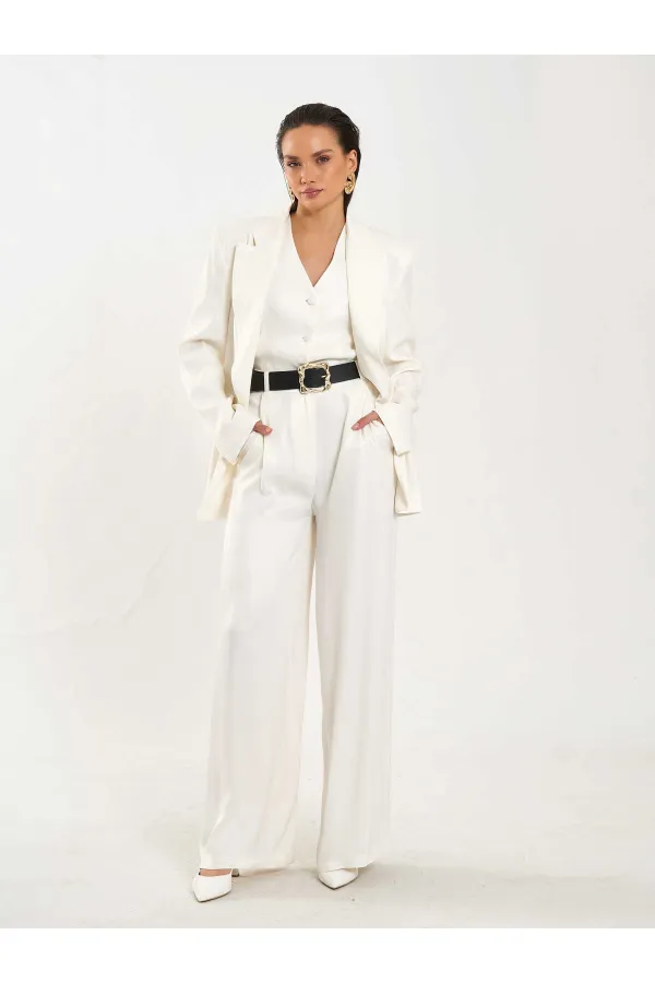 131055 Tek Düğme Oversize Ceket