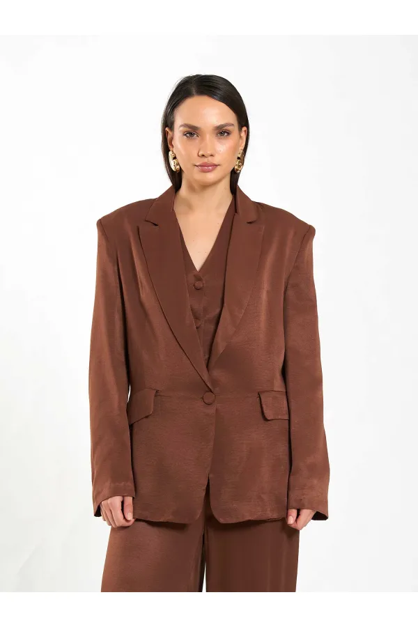 131055 Veste oversize à un bouton