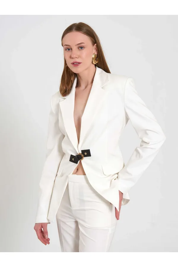 131066 Stella Jacket with Front Belt Buckle