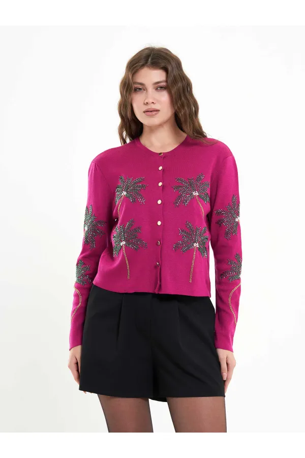 150525 Palmiye Boncuklu Hırka