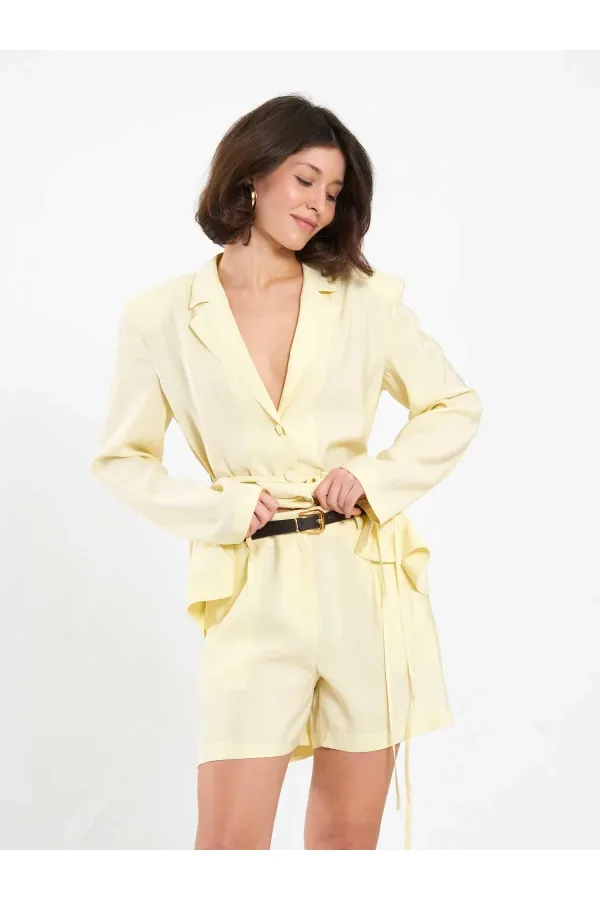 010867 Pileli Mini Şort