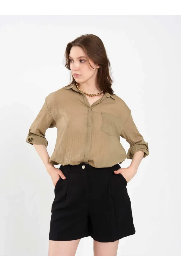 080825 Cotton Shirt with Hem 080825 Cotton Shirt with Hem