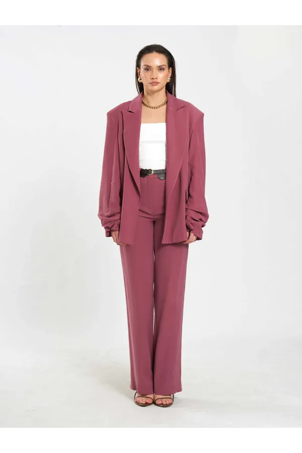 131046 Veste oversize à manches plissées