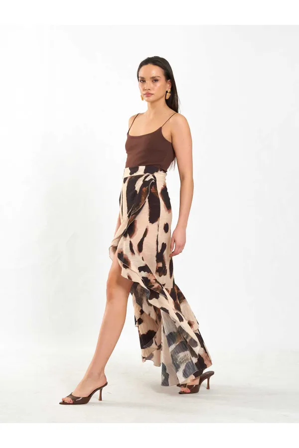 Jupe à volants à motifs 041178