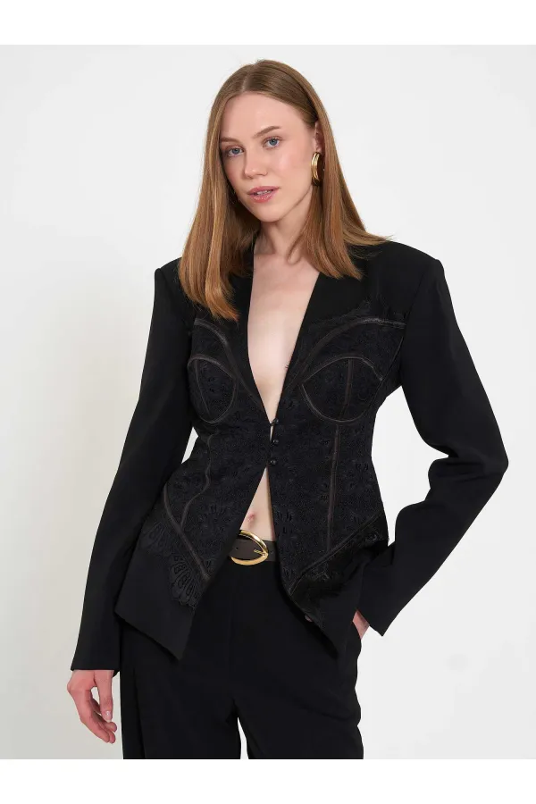 131064 Lace Corset Fit Jacket