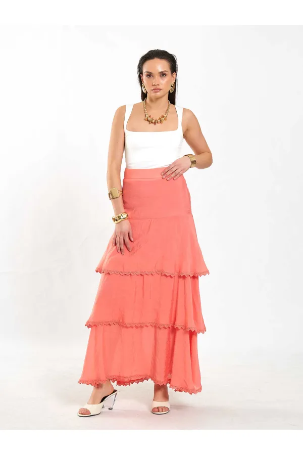 Jupe à volants superposés 041040