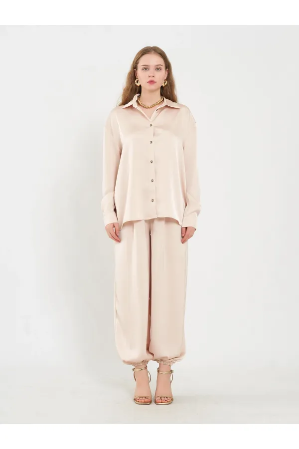 080771 Basic Saten Gömlek