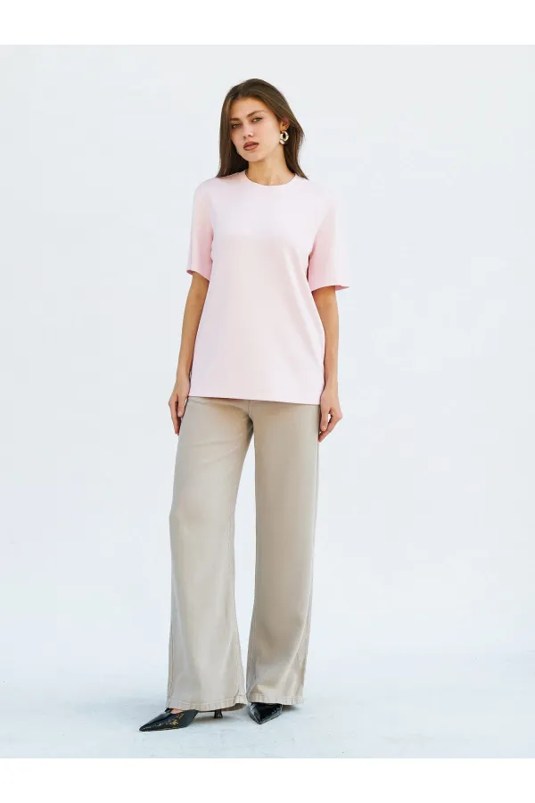 T-shirt oversize à col rond 050733