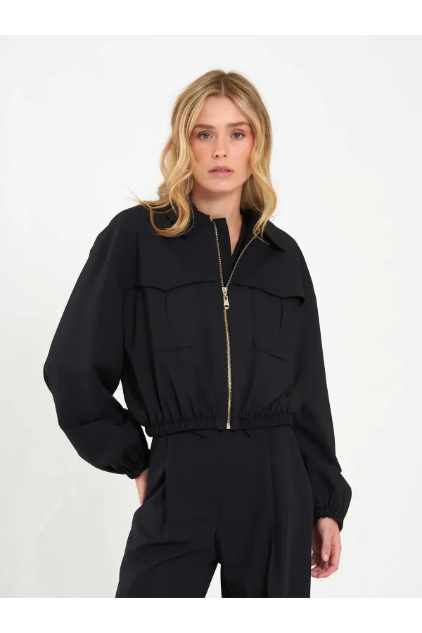 160896 Önü Fermuarlı Bomber Ceket