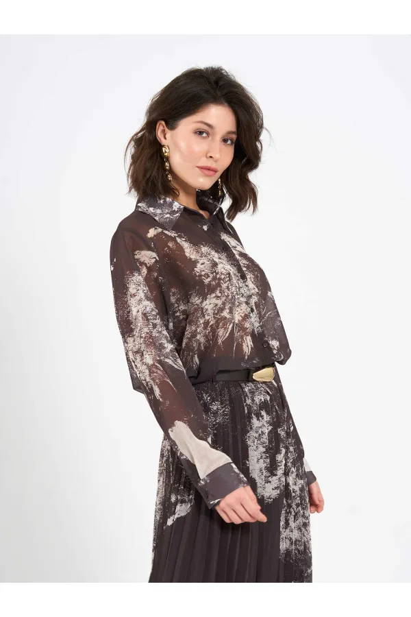 Chemise en mousseline effet aquarelle 080813