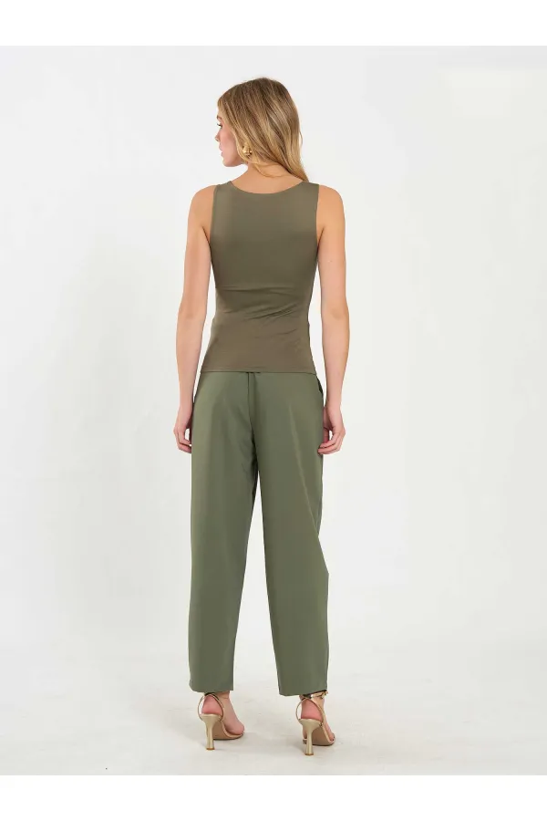 071857 Square Neck Strappy Blouse