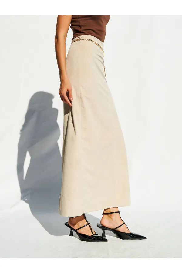 041101 Slit Straight Cut Skirt