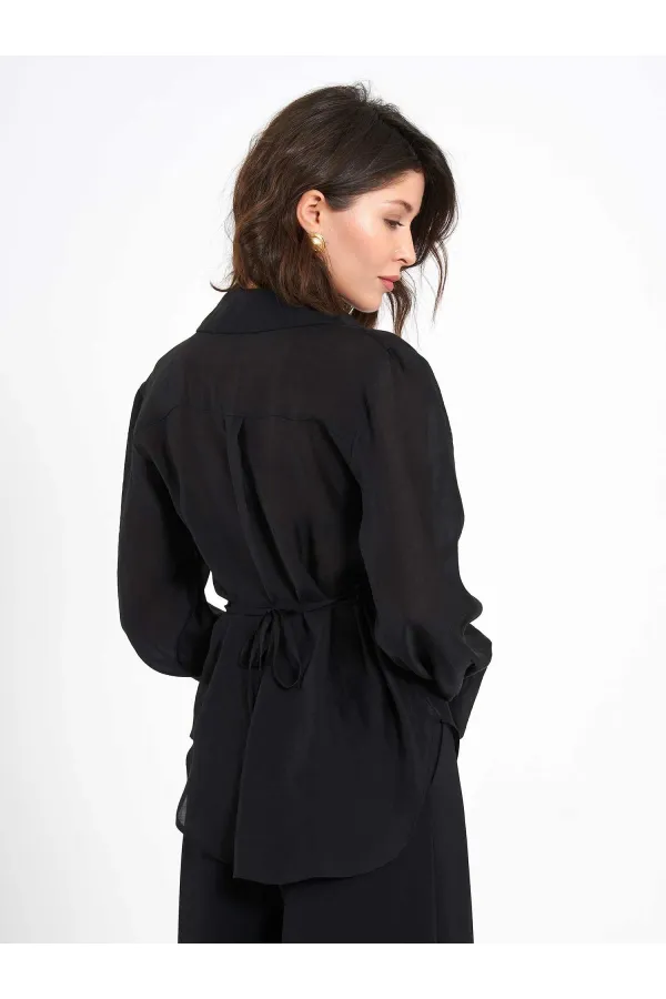 Chemise à détails en dentelle 080812