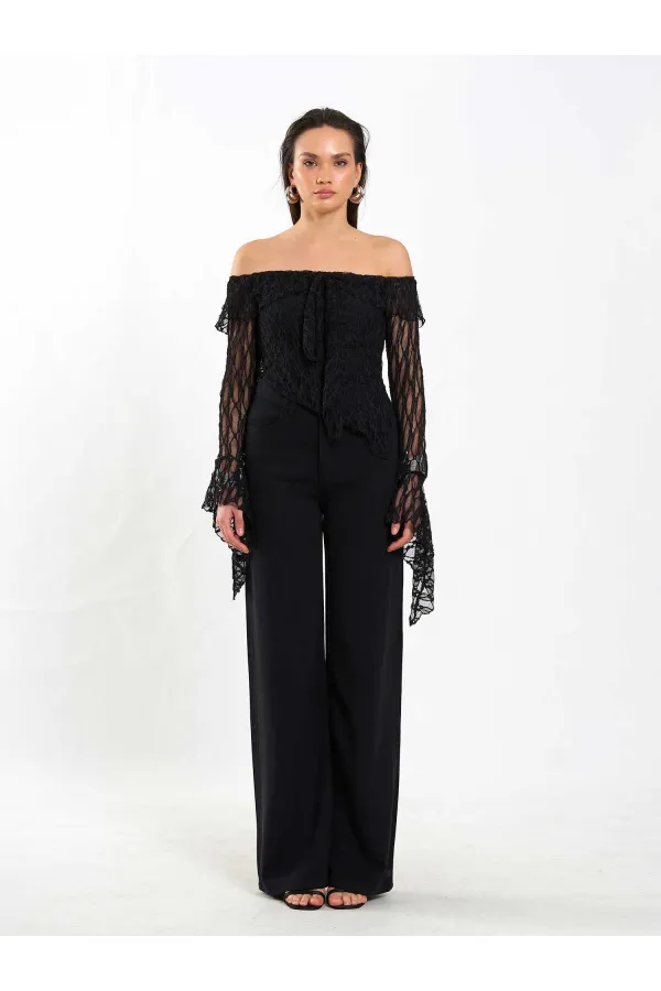 031659 Tencel Straight Leg Trousers
