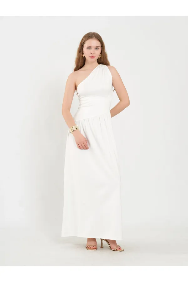 111688 Asymmetrical Waist Corset Dress