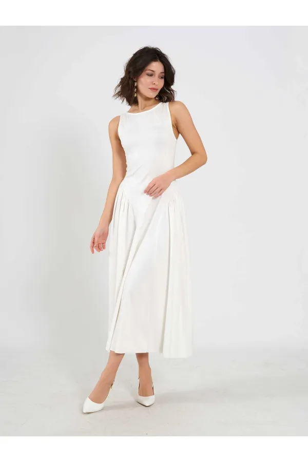 Robe midi sans manches 111717
