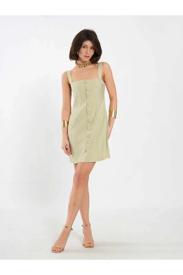 Robe courte boutonnée 111707