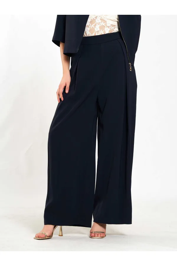 031635 A pileli Bol Paça Pantolon