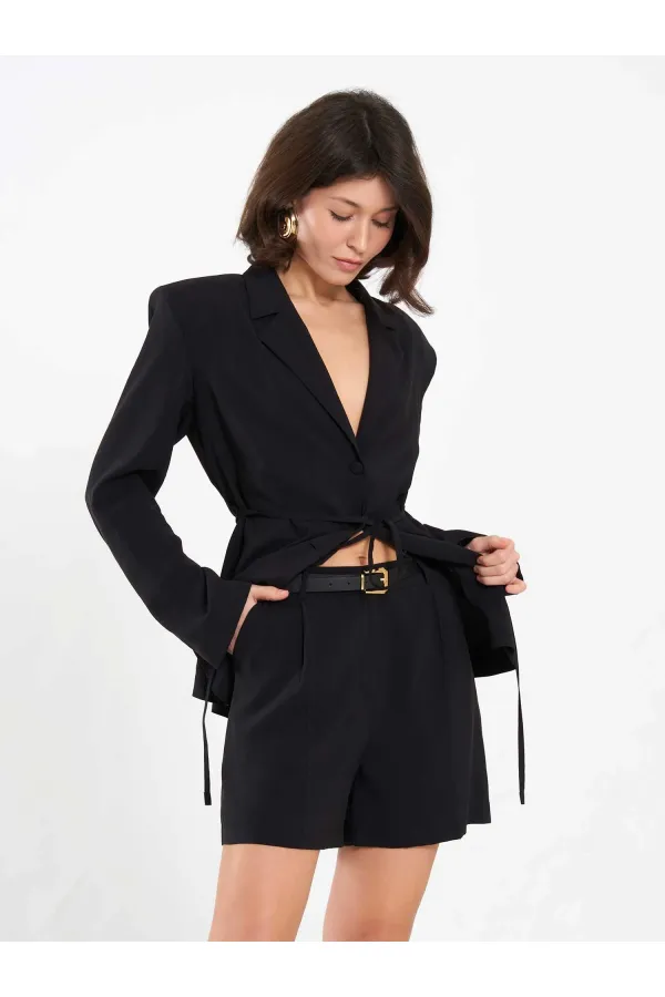 010867 Pileli Mini Şort