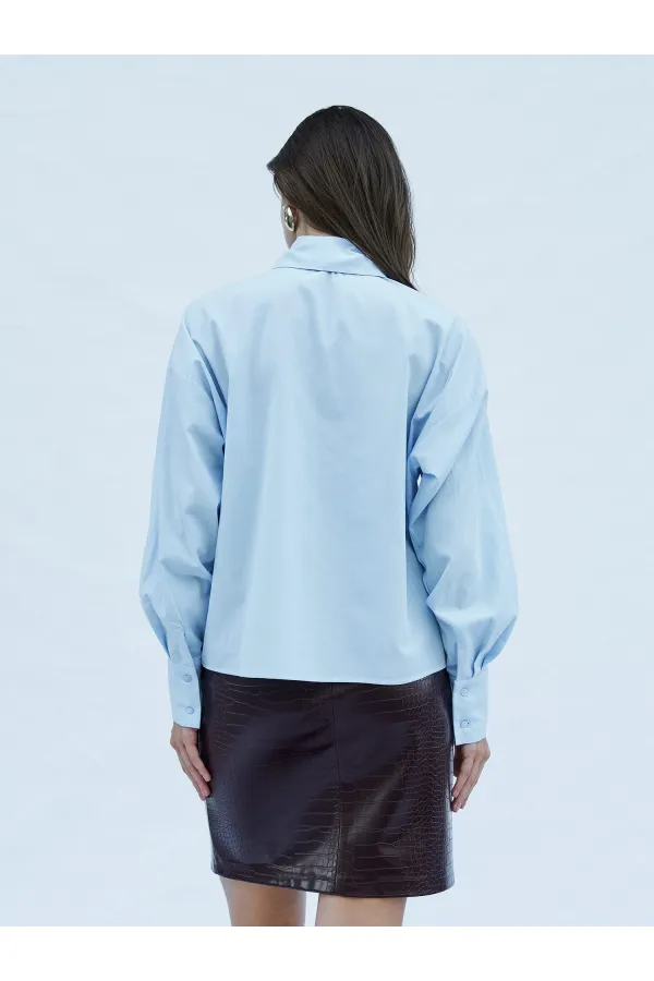 080733 Kravatlı Tek Cep Gömlek