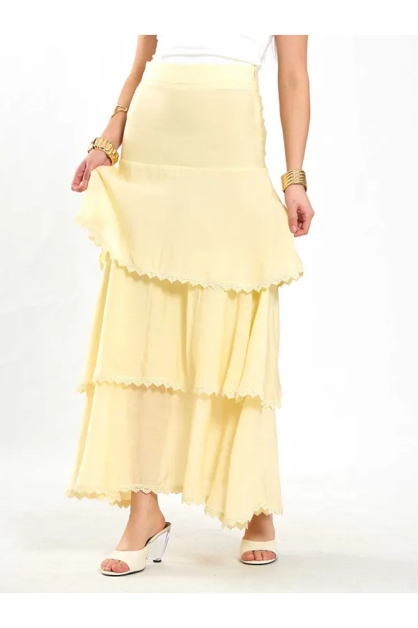 Jupe à volants superposés 041040