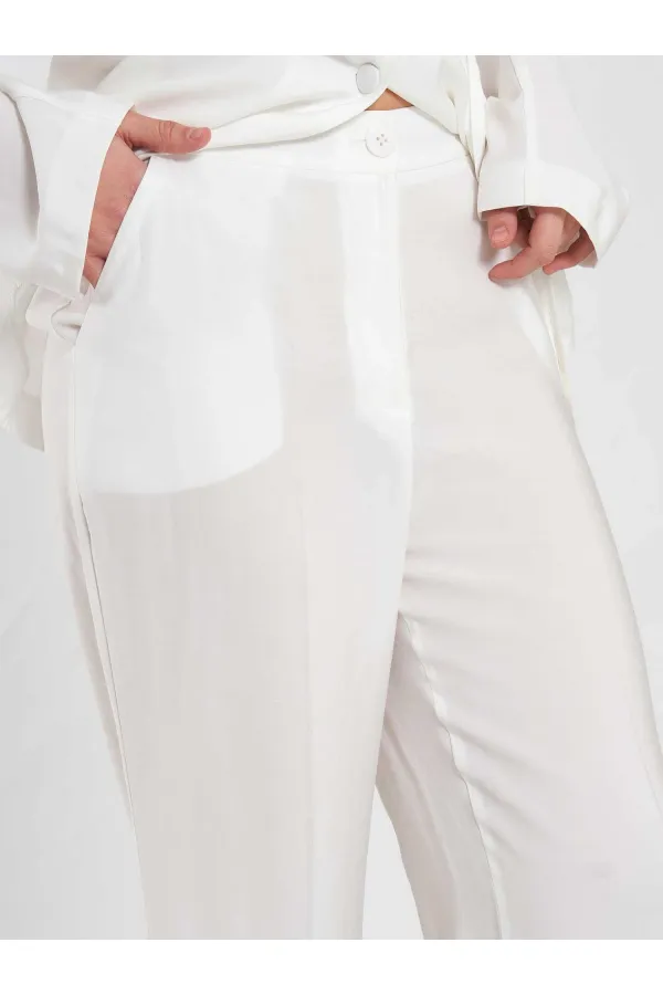 Pantalon à ceinture droite 031663