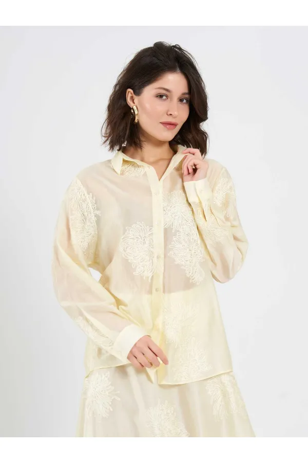 Chemise oversize brodée 080781
